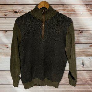 Tricots St. Raphael Green Herringbone Sweater Size Large